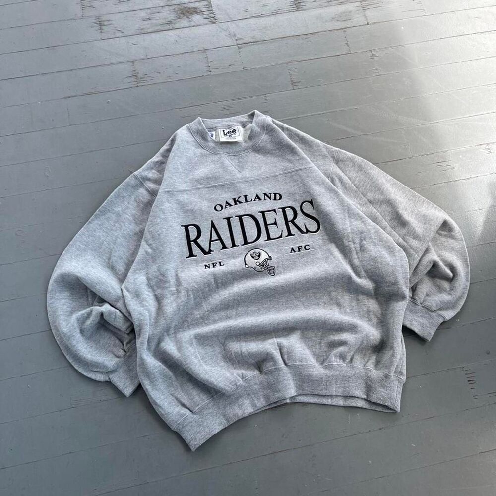 Vintage Lee Sport Oakland/Las Vegas Raiders Football Crewneck Sweatshirt